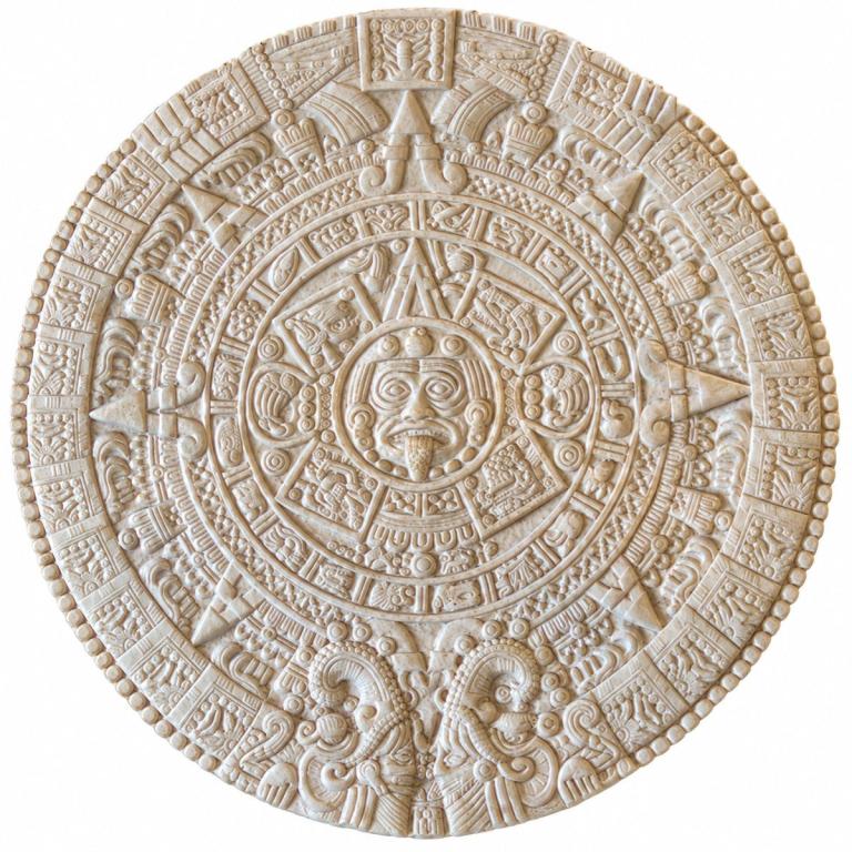 Stempelschablone, wie der Maya Kalender, versprühen Einzigartigkeit.