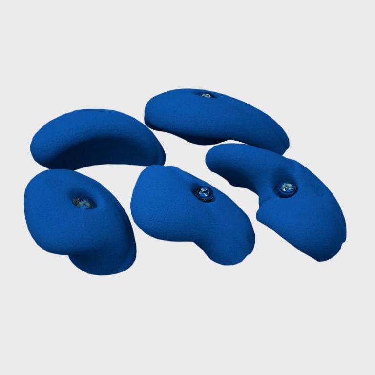 Ergonomisch geformte Klettergriffe für Kletterhalle oder privaten Kletterbereich.