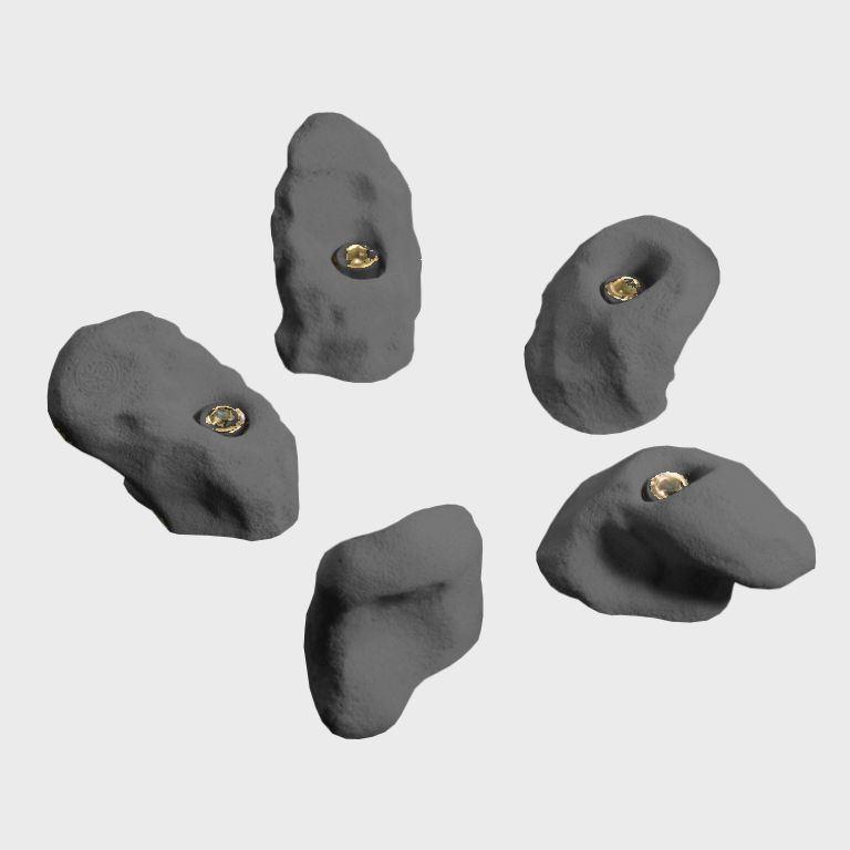Ergonomisch geformte Klettergriffe für Kletterhalle oder privaten Kletterbereich.