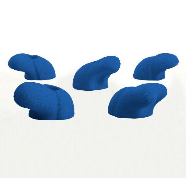 Ergonomisch geformte Klettergriffe für Kletterhalle oder privaten Kletterbereich.