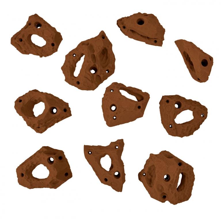 Bunte Kinderklettergriffe von hervorragender Qualität.