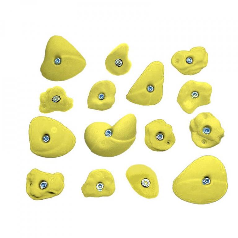 Schulklettergriffe für den Outdoor- und Indoorbereich.