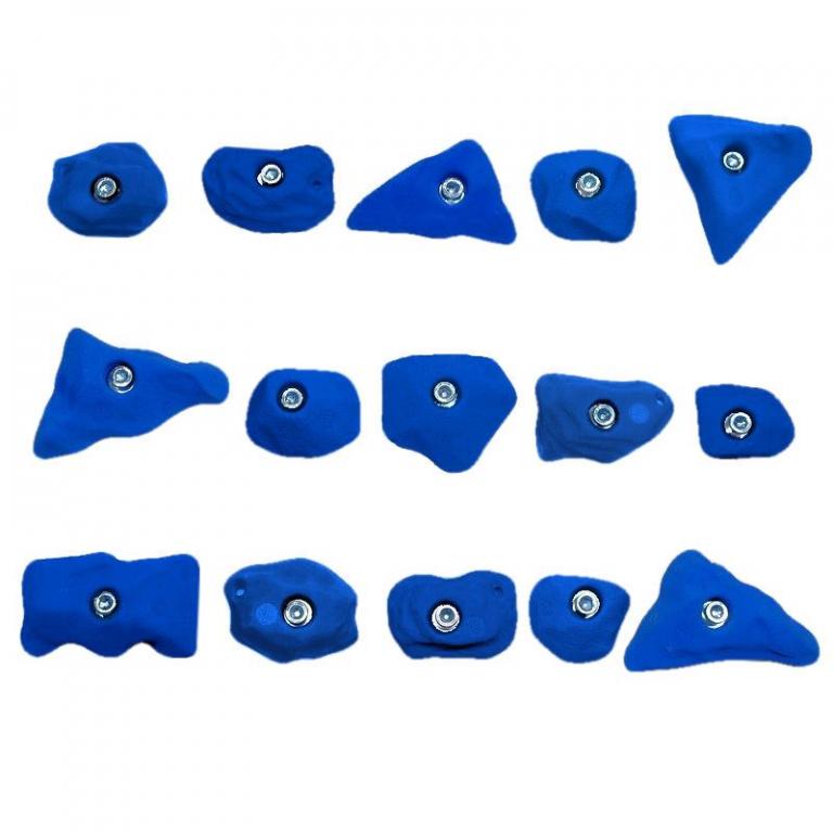 Kinderklettergriffe für draußen und drinnen in verschiedenen Farben.