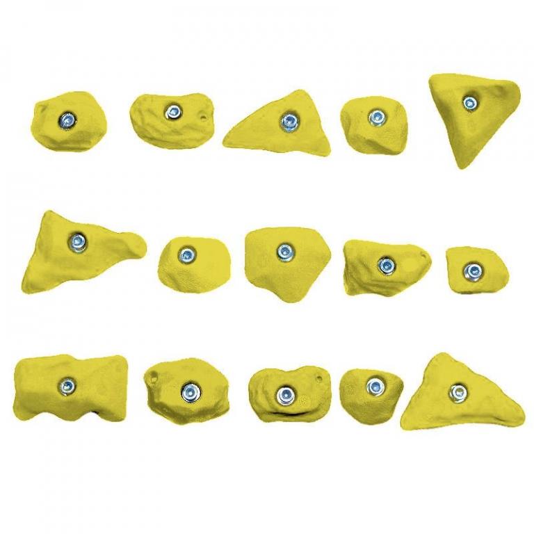 Bunte Klettergriffe für Kinder. Outdoor und Indoor.