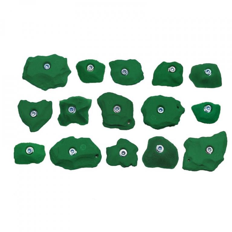 Die bunten Klettergriffe eignen sich sowohl für den Outdoor- als auch den Indoorbereich.